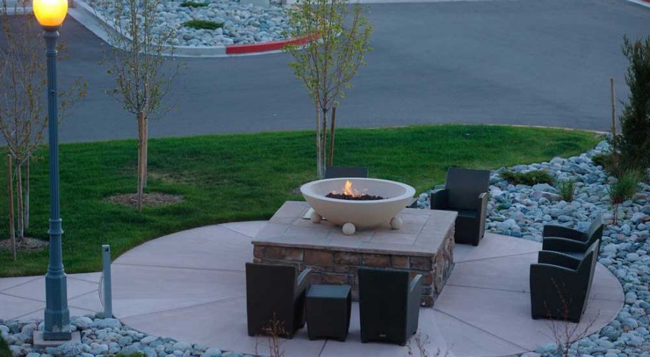 Fire Pit taken from Hotel Room